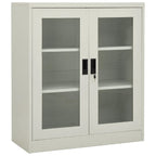 Armario de oficina de acero blanco 90x40x102 cm