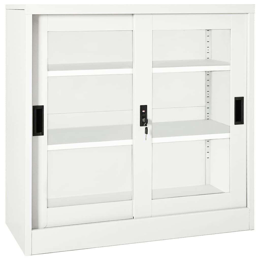 Armario con puerta corredera acero antracita 90x40x90 cm