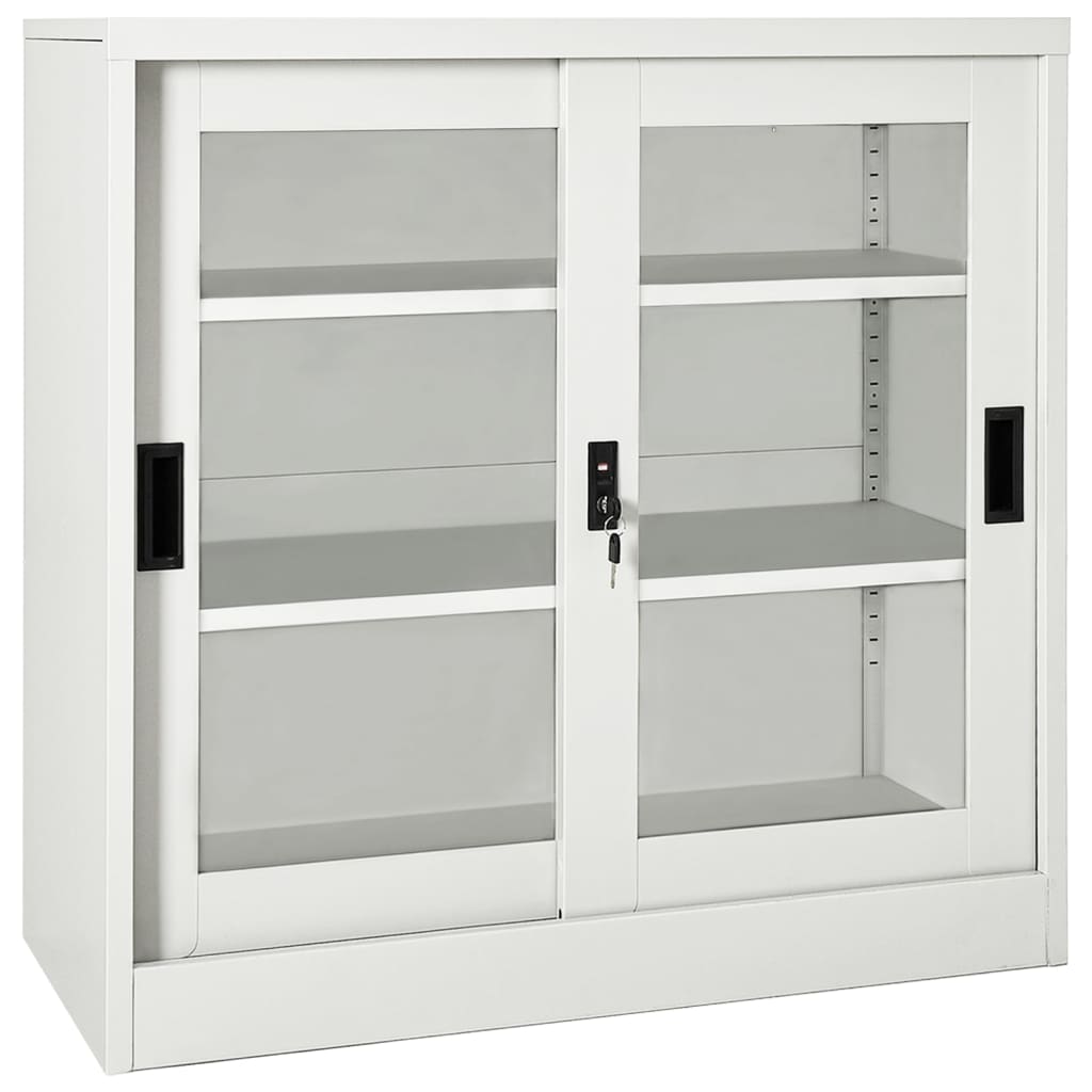 Armario con puerta corredera acero antracita 90x40x90 cm