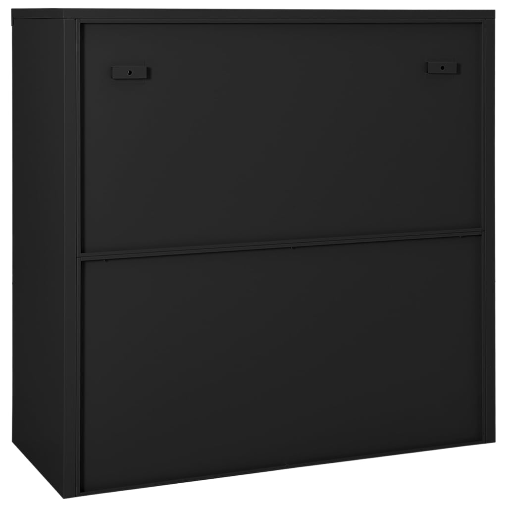 Armario con puerta corredera acero antracita 90x40x90 cm