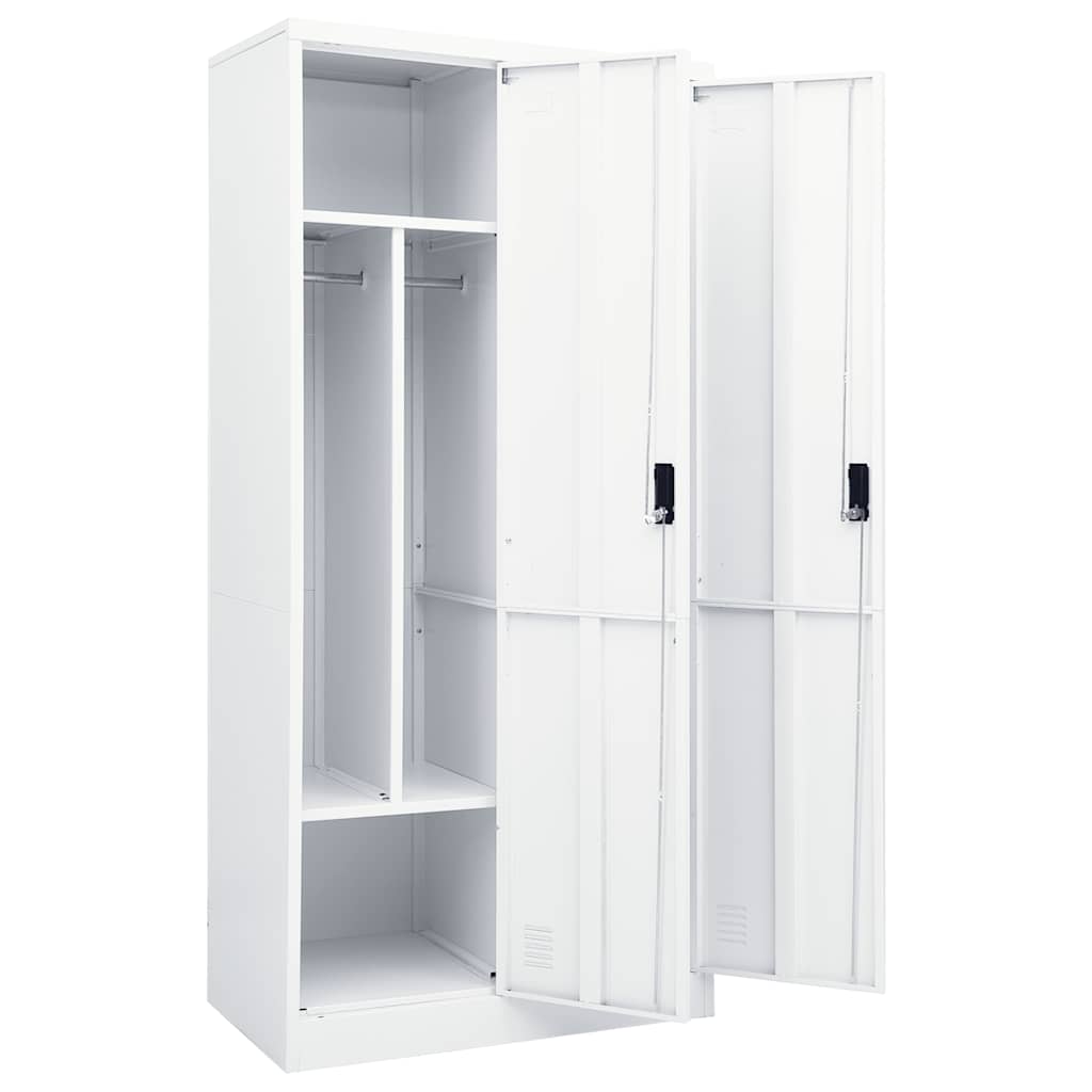 Armario de acero blanco 80x50x180 cm