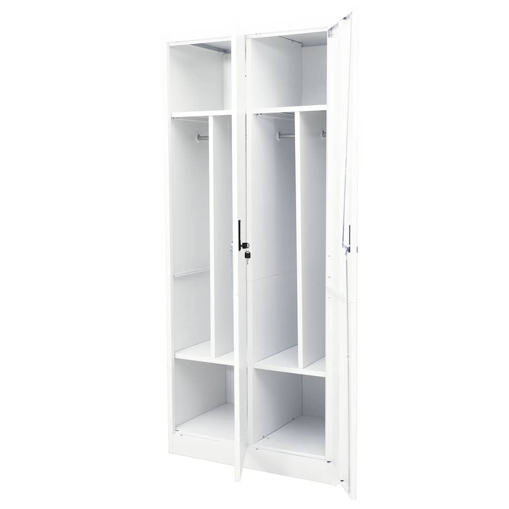 Armario de acero blanco 80x50x180 cm