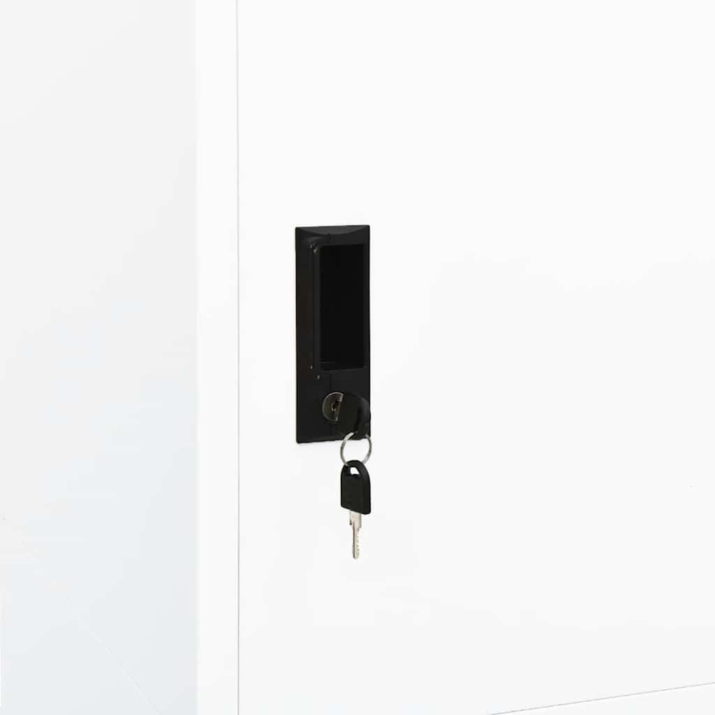 Armario de acero blanco 80x50x180 cm