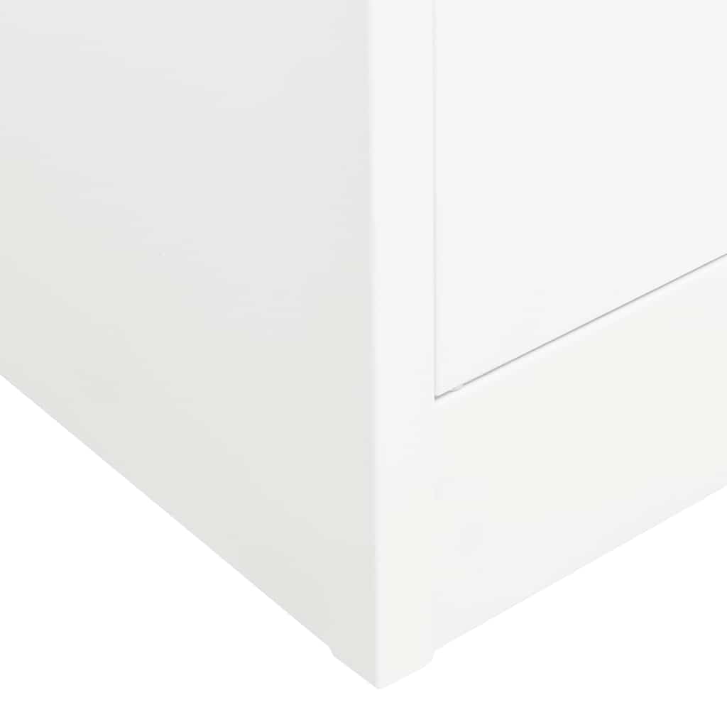 Armario de acero blanco 80x50x180 cm