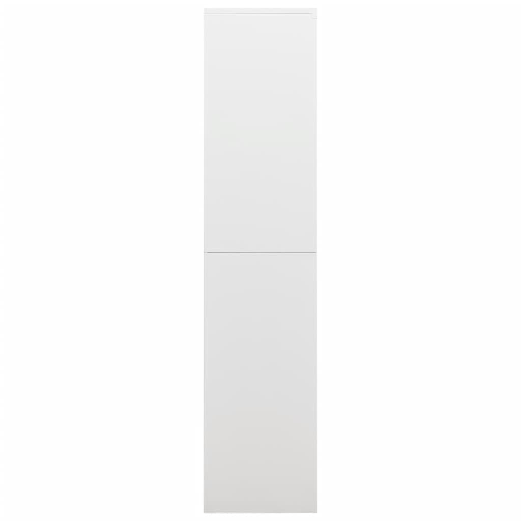 Armario de taquilla de acero blanco 90x40x180 cm