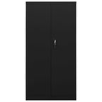 Armario de taquilla de acero negro 90x40x180 cm