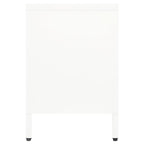 Mueble para el televisor acero y vidrio blanco 105x35x52 cm