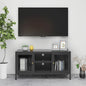 Mueble para el televisor acero y vidrio blanco 105x35x52 cm