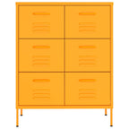 Armario almacenamiento acero amarillo mostaza 80x35x101,5 cm