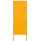 Armario almacenamiento acero amarillo mostaza 80x35x101,5 cm