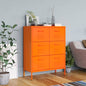 Mustard Yellow Steel Storage Cabinet 80x35x101.5 cm