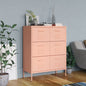 Mustard Yellow Steel Storage Cabinet 80x35x101.5 cm