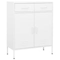 Armario almacenamiento acero blanco 80x35x101,5 cm