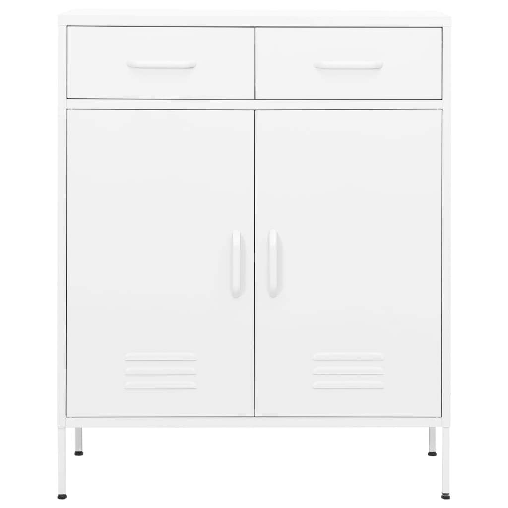 Armario almacenamiento acero blanco 80x35x101,5 cm