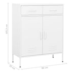 Armario almacenamiento acero blanco 80x35x101,5 cm