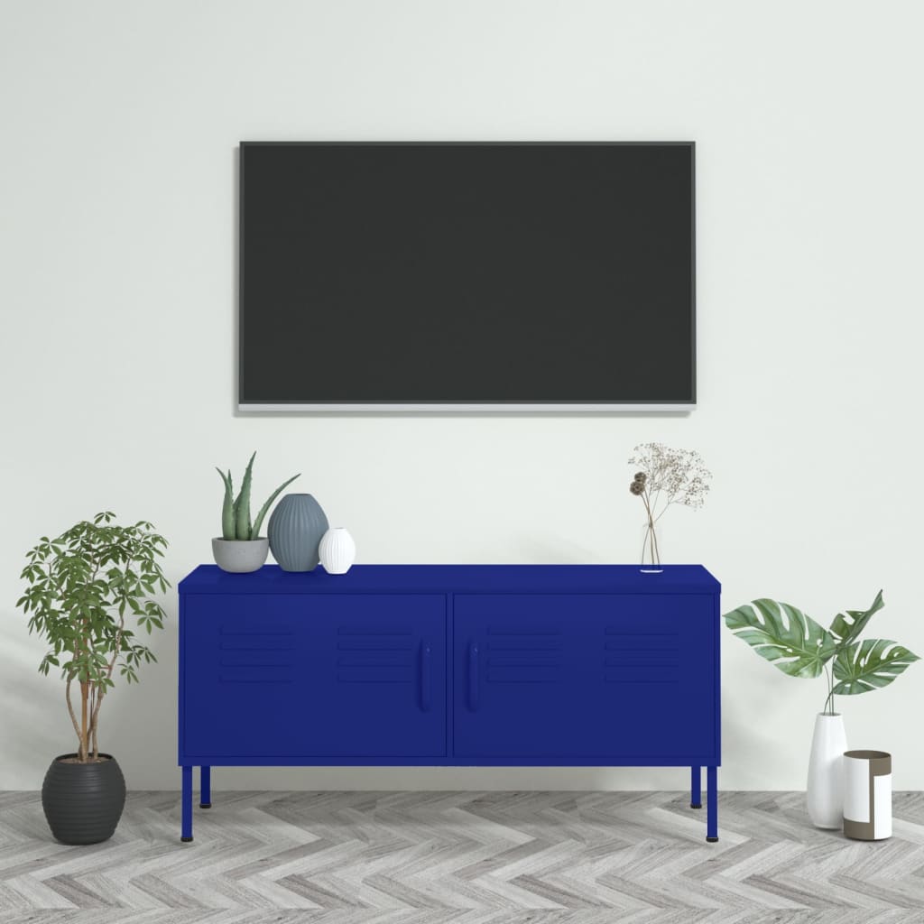 TV cabinet metal and grey MDF 105x36x47 cm