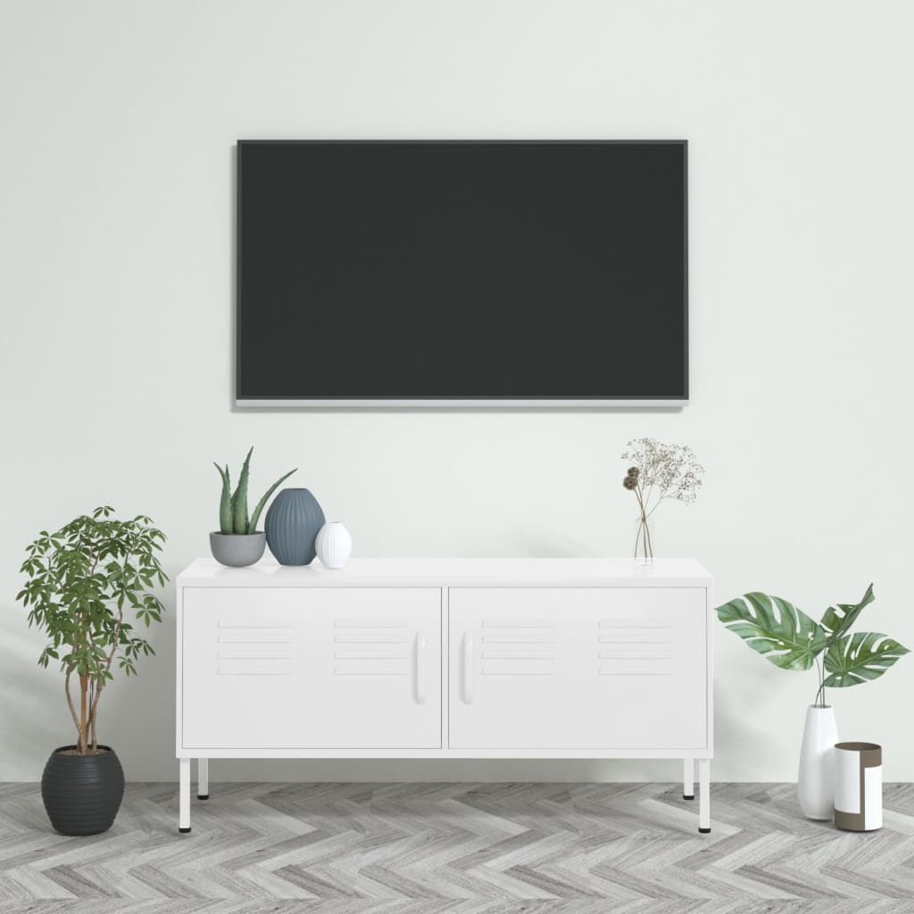 TV cabinet metal and grey MDF 105x36x47 cm