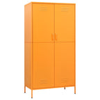 Armario de acero amarillo mostaza 90x50x180 cm