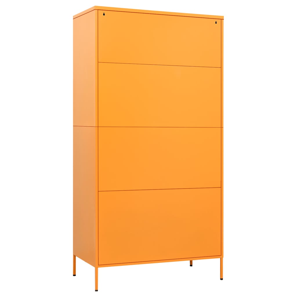 Armario de acero amarillo mostaza 90x50x180 cm