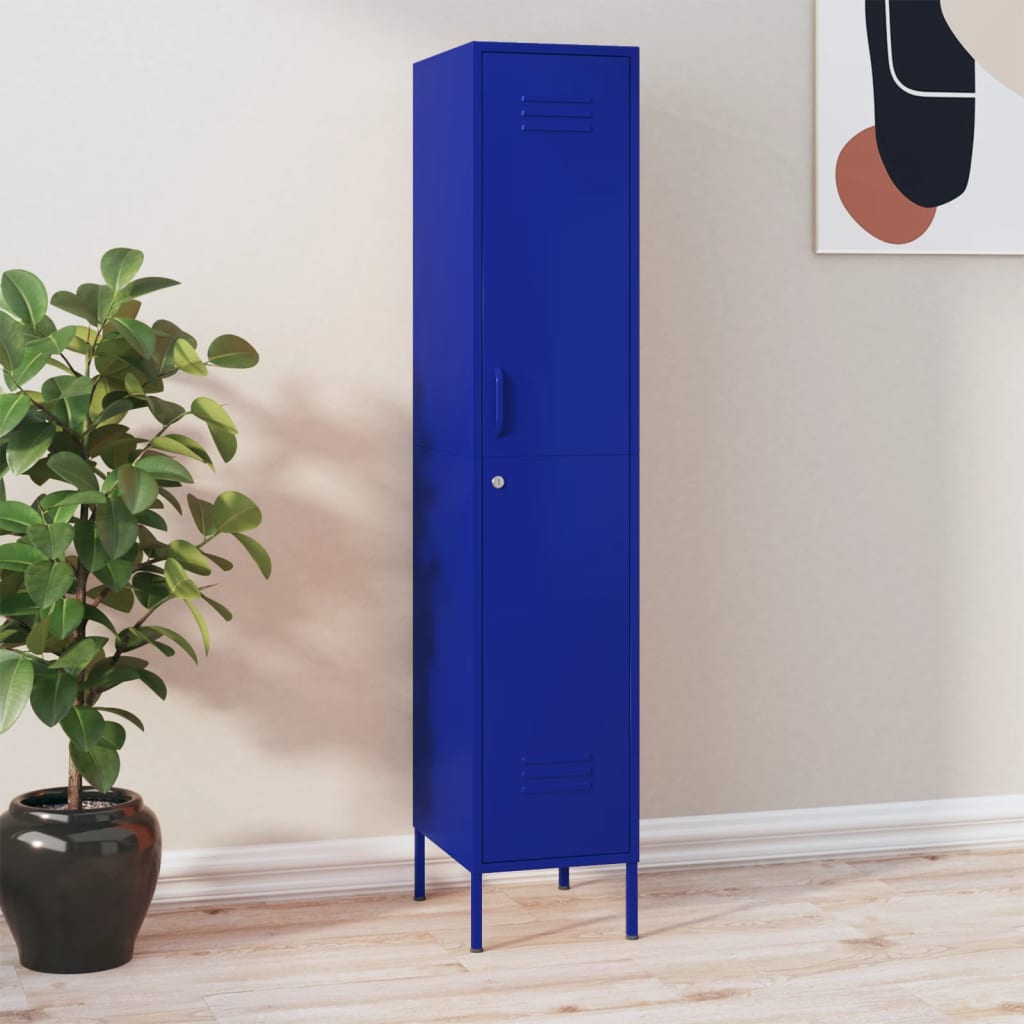 Mustard yellow steel locker cabinet 35x46x180 cm