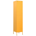 Armario taquilla de acero amarillo mostaza 35x46x180 cm