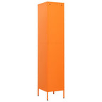 Armario de taquilla de acero naranja 35x46x180 cm