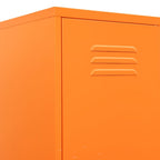 Armario de taquilla de acero naranja 35x46x180 cm