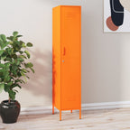 Armario de taquilla de acero naranja 35x46x180 cm
