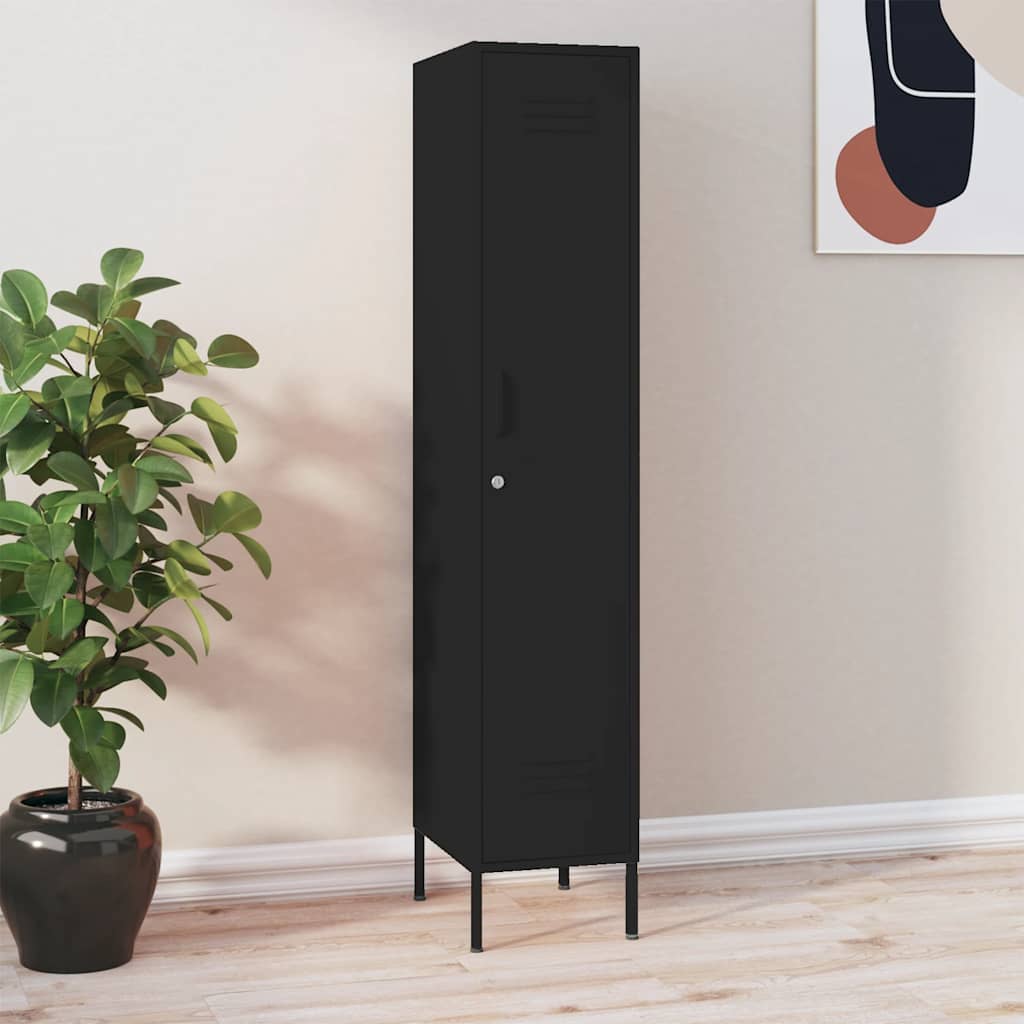 Orange Steel Locker Cabinet 35x46x180 cm