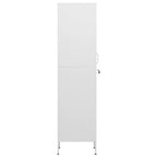 Armario de taquilla de acero blanco 35x46x180 cm