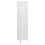 Armario de taquilla de acero blanco 35x46x180 cm