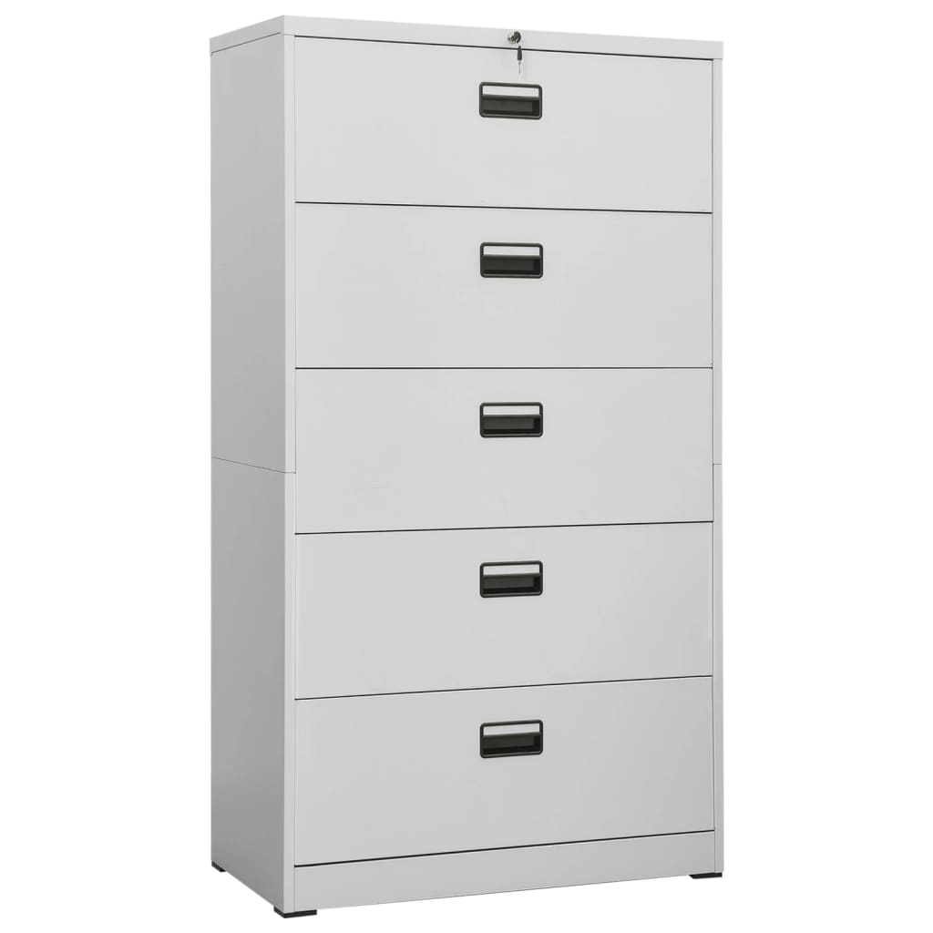 Armario archivador de acero antracita 46x62x102,5 cm