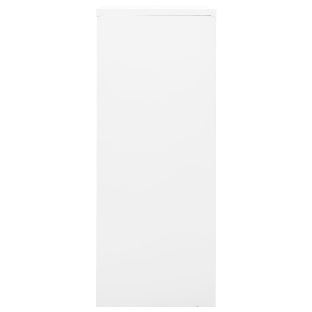 Armario de oficina de acero blanco 90x40x102 cm