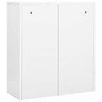 Armario de oficina de acero blanco 90x40x102 cm