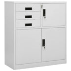 Armario de oficina de acero blanco 90x40x102 cm
