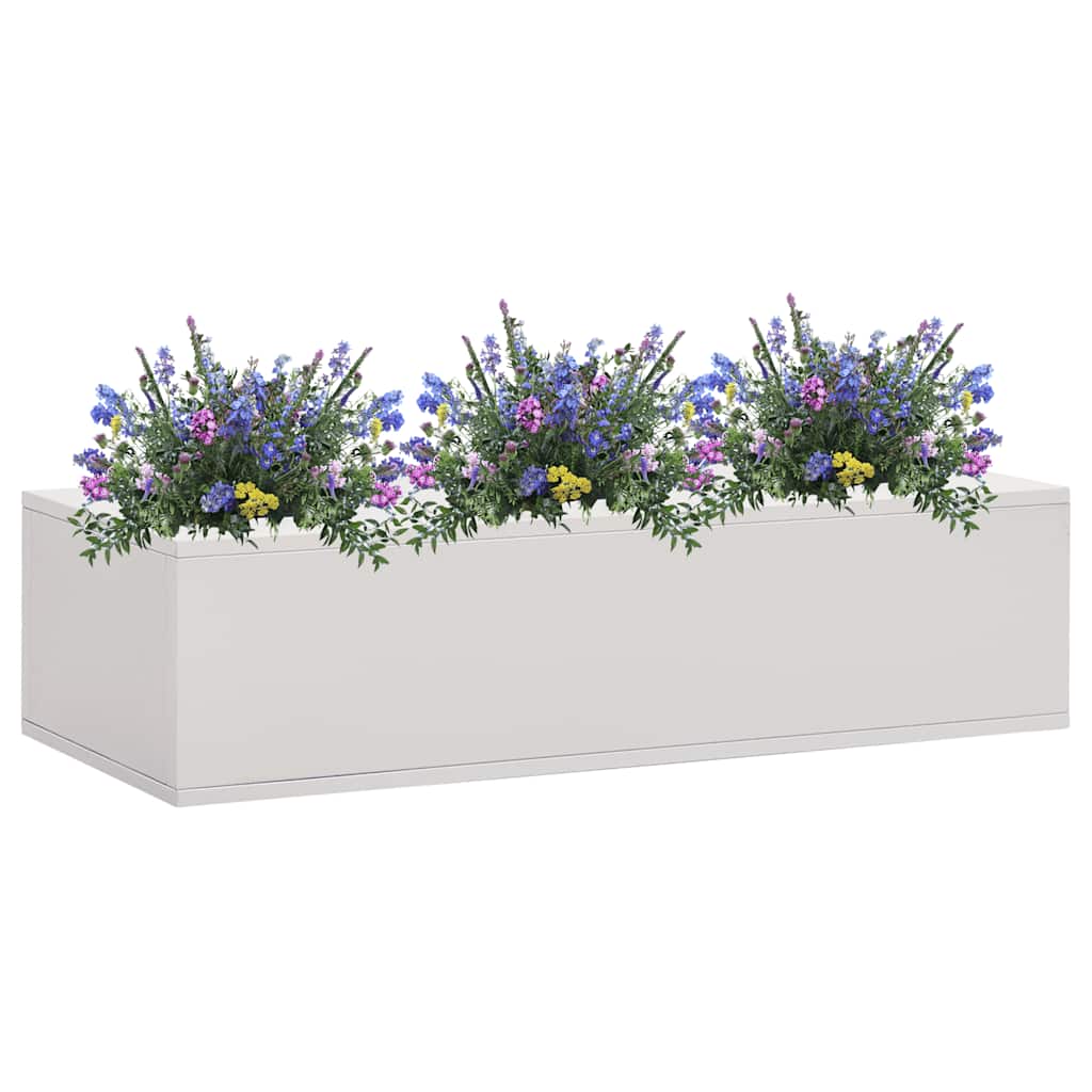 Caja de flores de oficina de acero gris antracita 90x40x23 cm