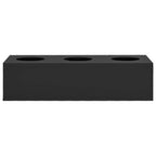 Caja de flores de oficina de acero gris antracita 90x40x23 cm