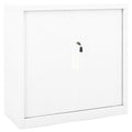 Armario con puerta corredera blanca acero 90x40x90 cm