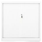 Armario con puerta corredera blanca acero 90x40x90 cm