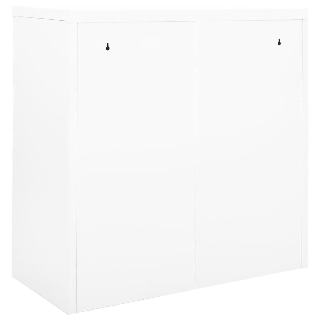 Armario con puerta corredera blanca acero 90x40x90 cm