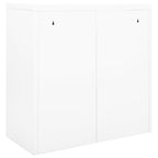 Armario con puerta corredera blanca acero 90x40x90 cm
