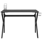 Escritorio gaming con patas en forma de K negro 110x60x75 cm