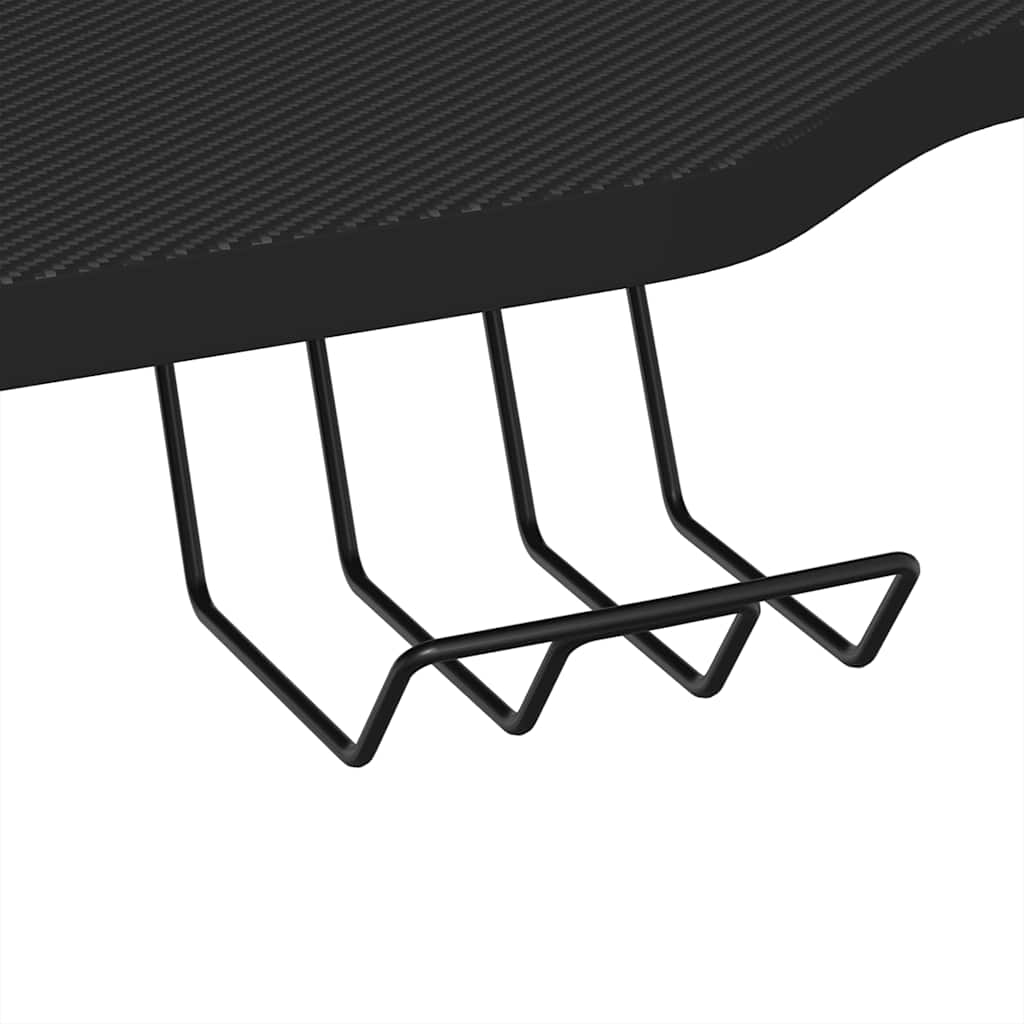 Escritorio gaming con patas en forma de K negro 110x60x75 cm
