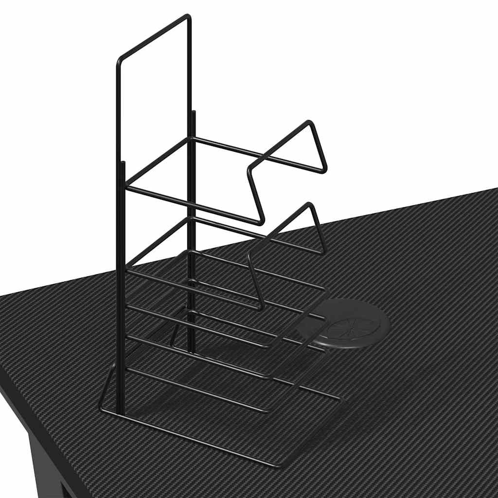 Escritorio gaming con patas en forma de K negro 110x60x75 cm