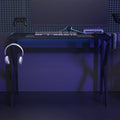 Escritorio gaming con patas en forma de K negro 110x60x75 cm