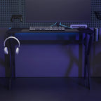 Escritorio gaming con patas en forma de K negro 110x60x75 cm