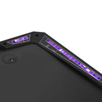 Escritorio gaming con luz LED forma Y negro y rojo 110x60x75 cm