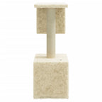 Rascador para gatos con postes de sisal 60 cm crema