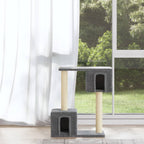 Rascador para gatos con postes de sisal 60 cm crema