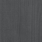 Estantería 2 niveles madera maciza de pino gris 60x30x70 cm